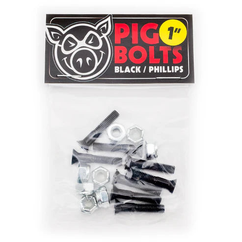 PIG BLACK PHILLPS HARDWARE SET 1" BLK/SIL