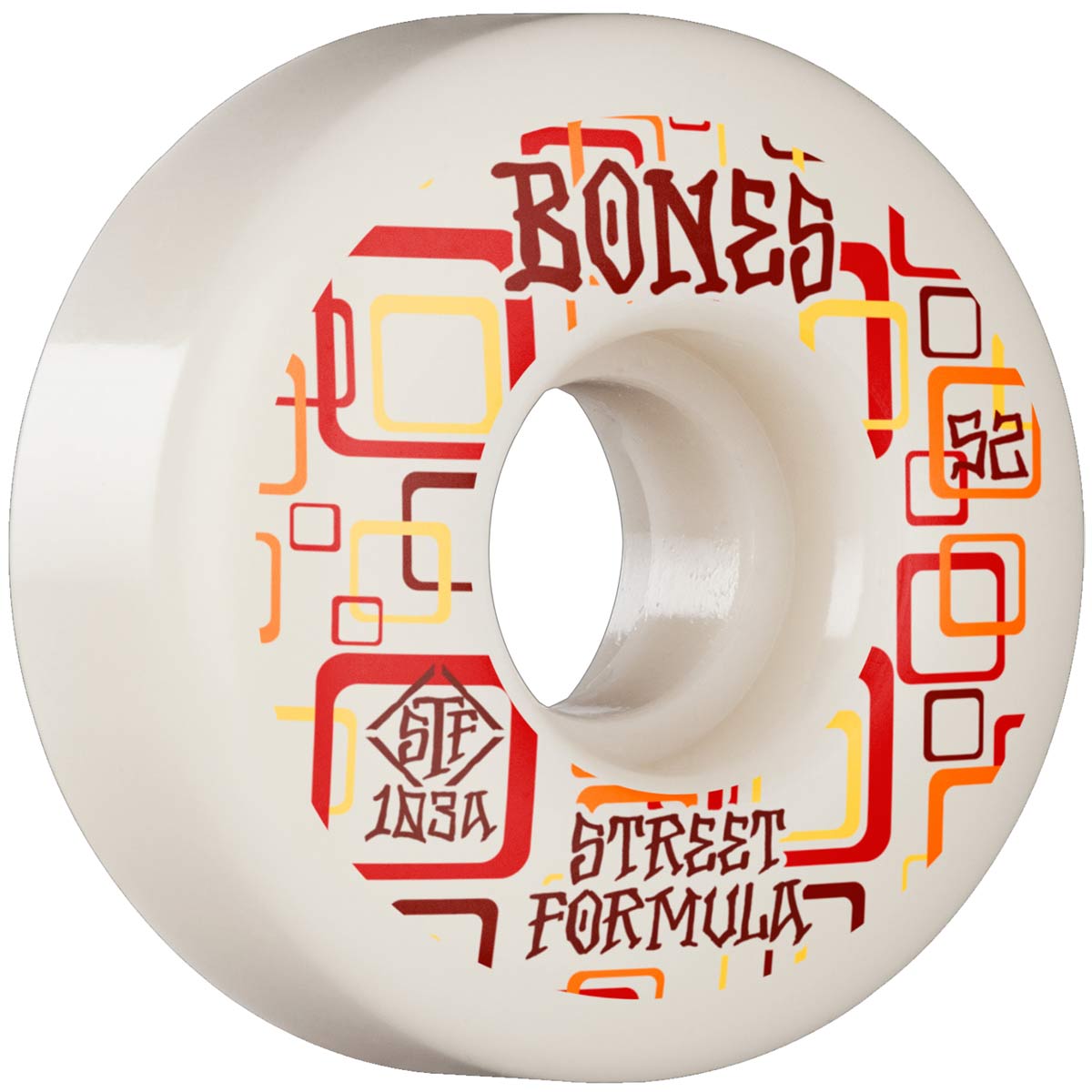 BONES STF V3 RETROS 52mm 103a WHT/RED