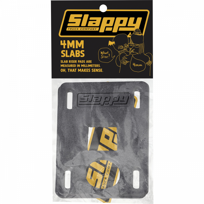 SLAPPY SLABS LOW RISERS SET 4MM BLACK 2PCS