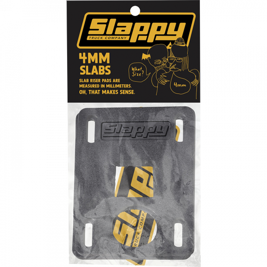 SLAPPY SLABS LOW RISERS SET 4MM BLACK 2PCS