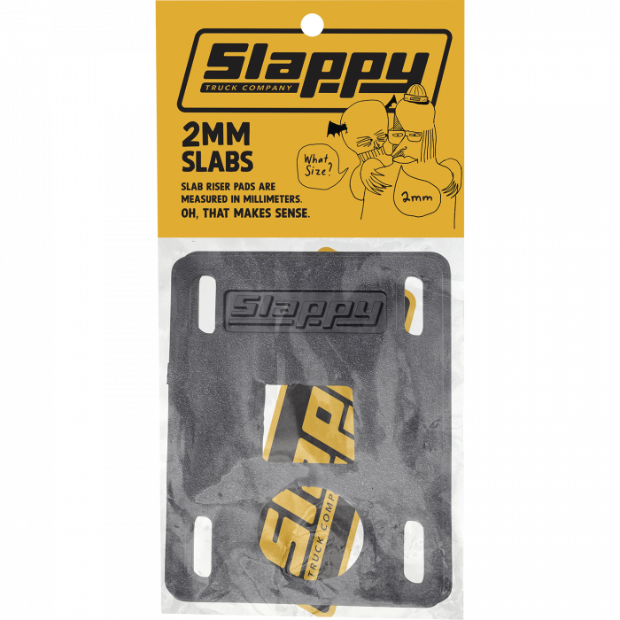 SLAPPY SLABS LOW RISERS SET 2MM BLACK 2PCS