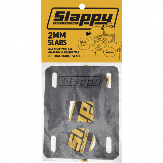 SLAPPY SLABS LOW RISERS SET 2MM BLACK 2PCS